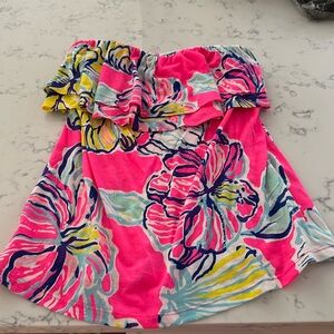 Brand new Lilly Pulitzer tube top with ruffle